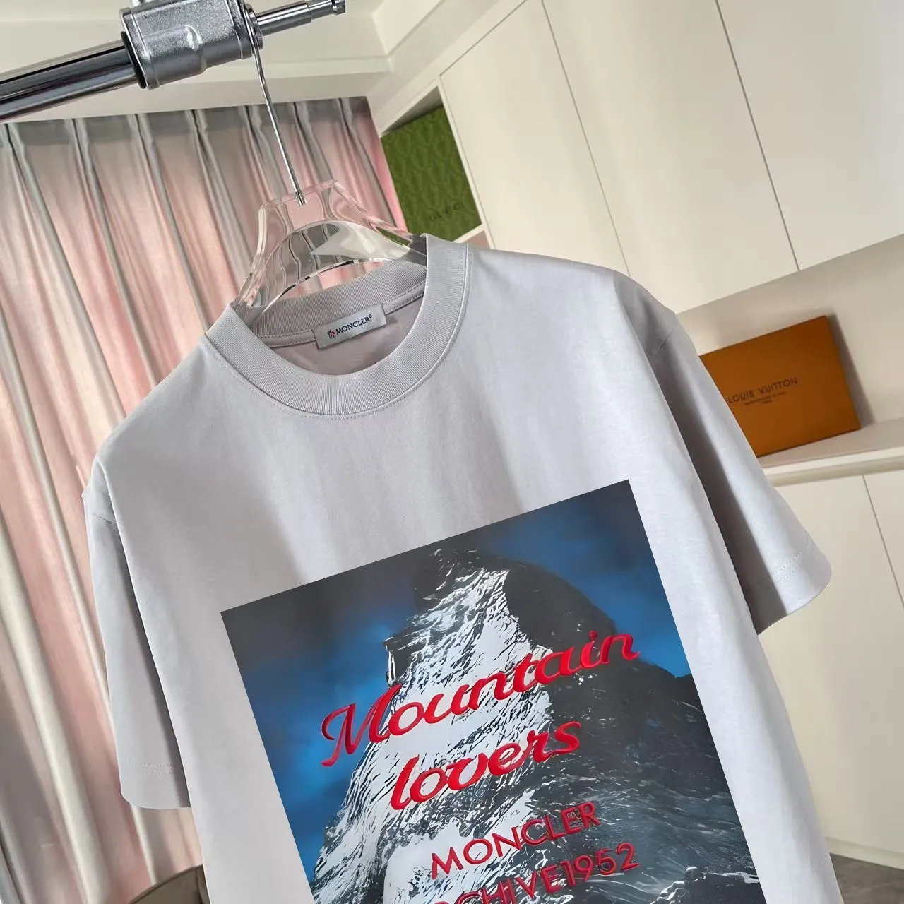 Moncle* 2025 New Arrival logo 300 t Same Style Size：S M L XL XXL ：Black White Red Gray